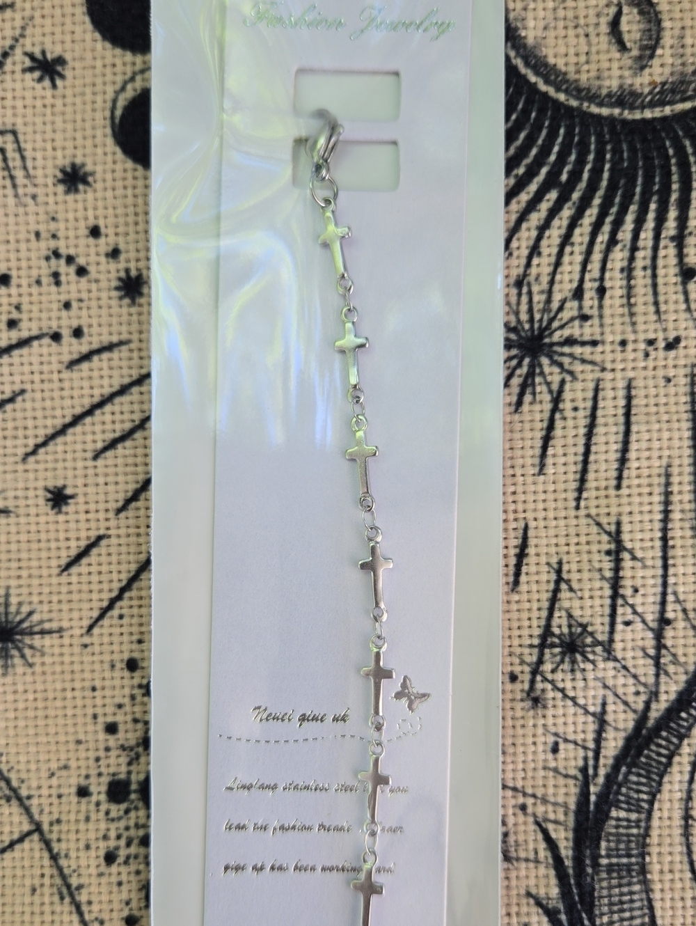 Stainless Steel 8 In Cross Link Women's Bracelet